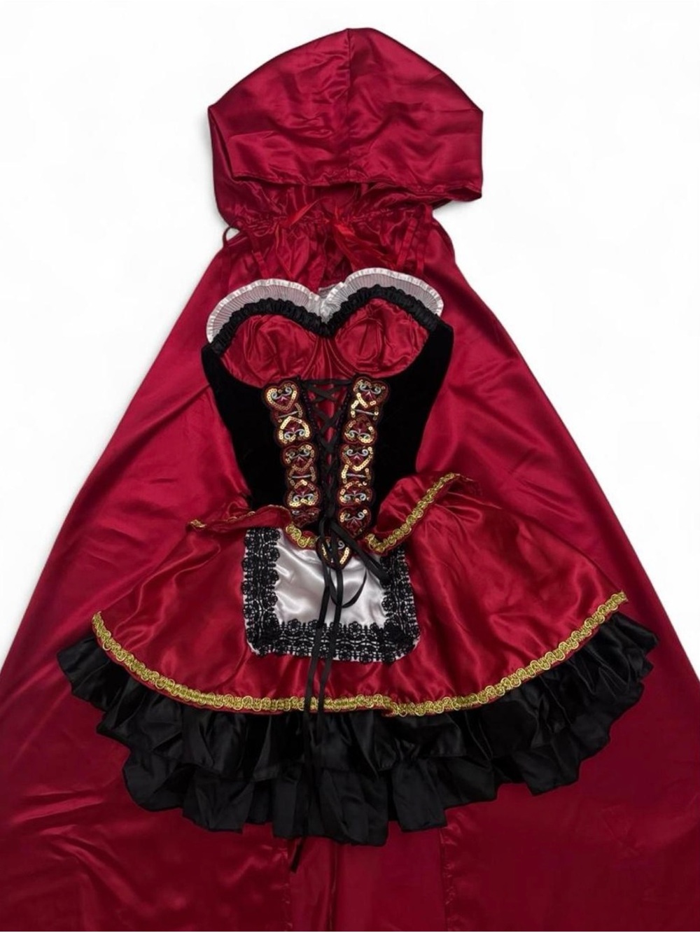 Red Riding Hood Costume Dress & Cape